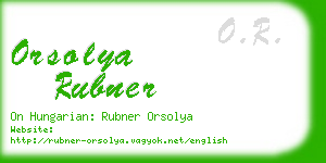 orsolya rubner business card